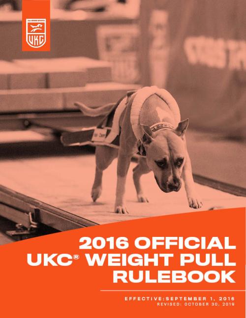 UKC Weight Pull Rulebook