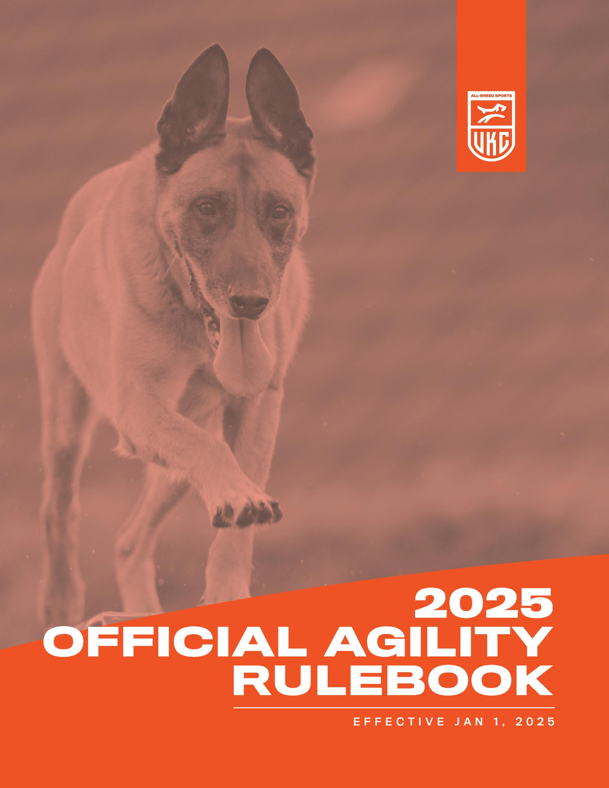 UKC Agility Rulebook Cover